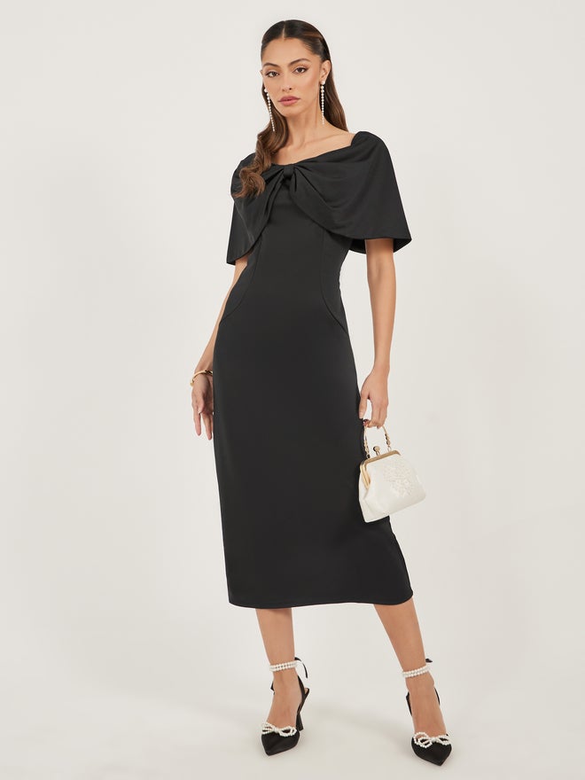 Styli Bow Bodice Midi Dress - Image 2