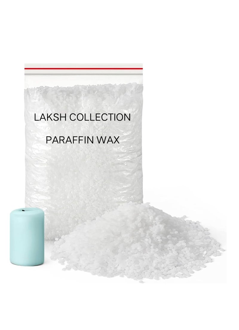 Generic Laksh Collection Paraffin Wax for Candle Making Soft White Wax Chunks Semi Refined Wax Candle Making Raw Material 1 Kilogram  - Image 1