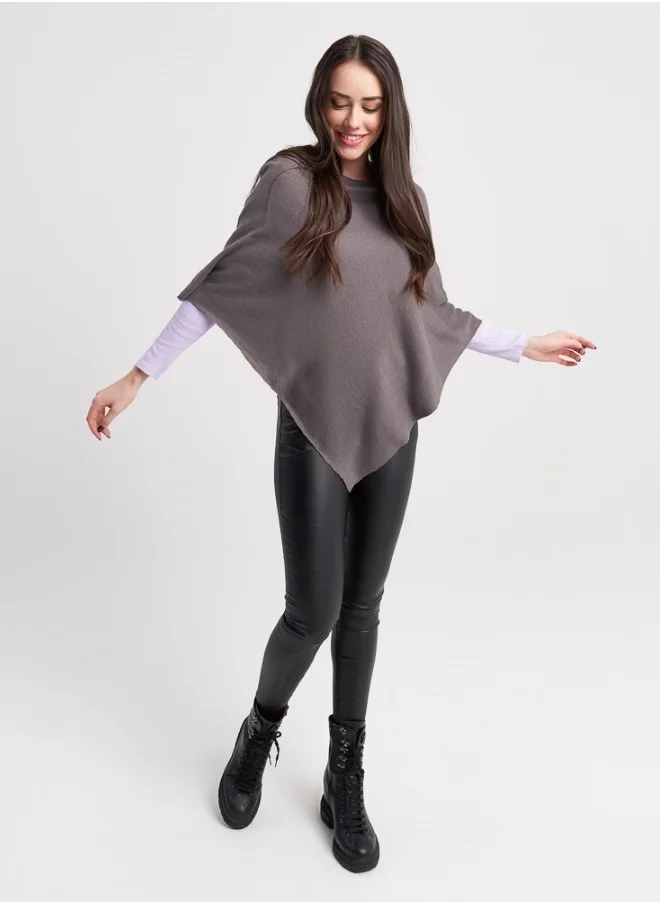 HaILYS Lightweight Gray Poncho for Layering