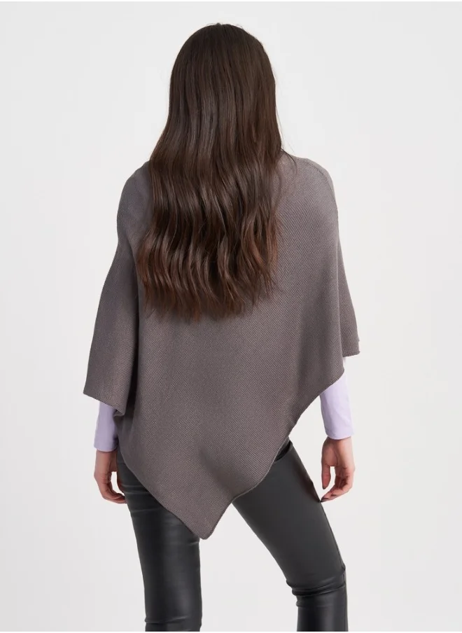 HaILYS Lightweight Gray Poncho for Layering