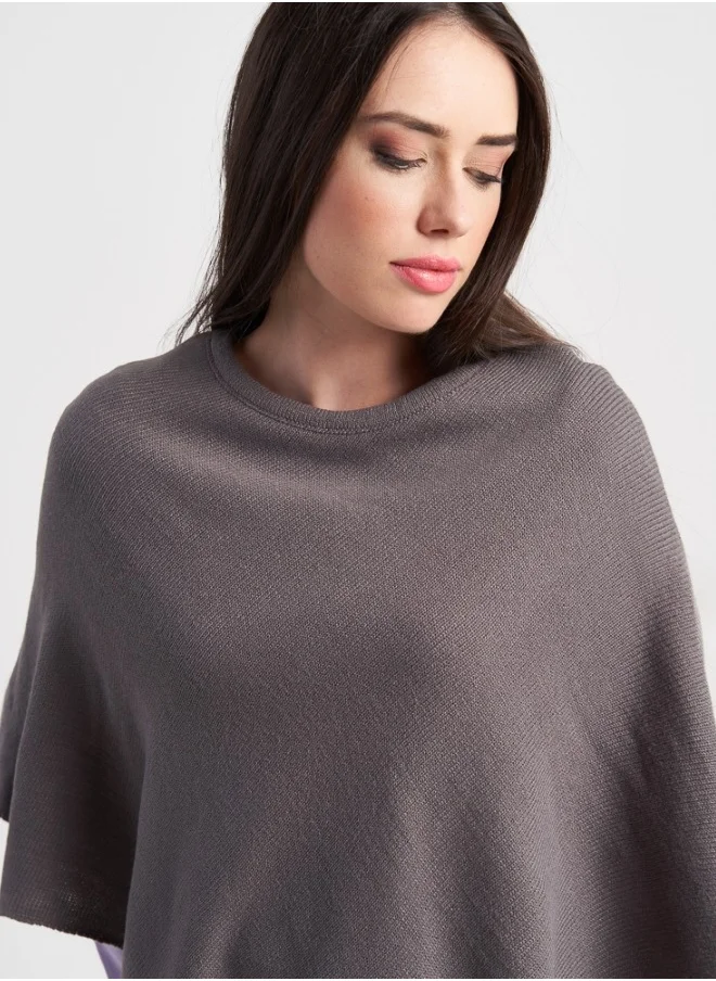 HaILYS Lightweight Gray Poncho for Layering