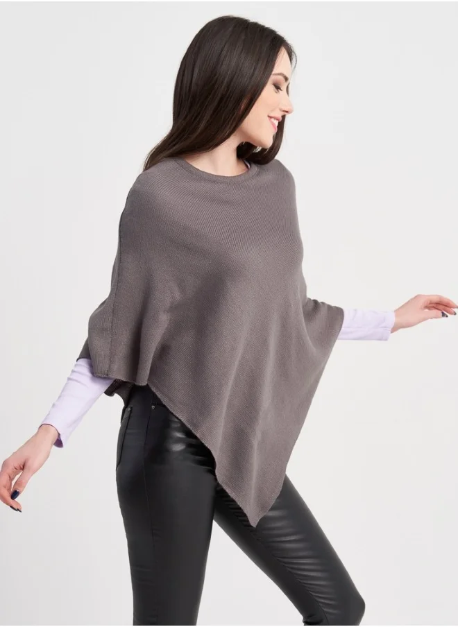 HaILYS Lightweight Gray Poncho for Layering