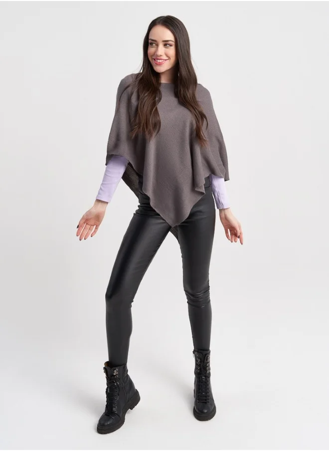 HaILYS Lightweight Gray Poncho for Layering