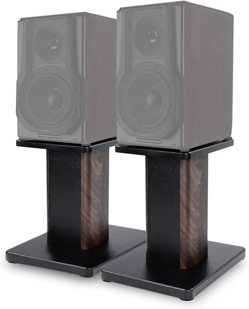 IBVIVIC 12 Inch (30CM)- Pair- Wood Speaker Stands for Home-Cinema HiFi Desktop and Satellite Speakers Monitor Stands - Image 1