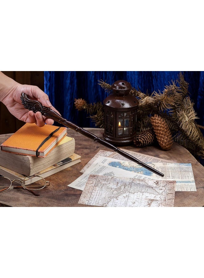 Handicraftviet - Wooden Wizard Wand 15 inch, Magic Wand Real Wood/Collectible Cosplay Magic Wand/Magical Gift for Halloween, Christmas and Birthday Party (S10) - Image 2