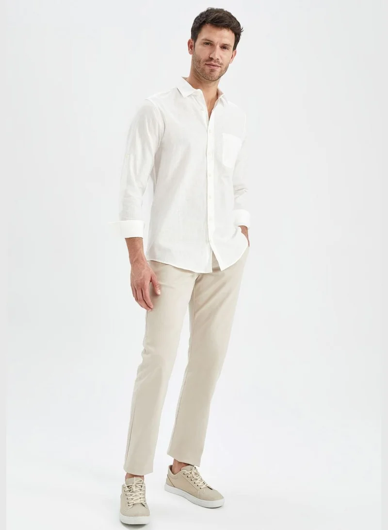 DeFacto Long Sleeve Modern Fit Polo Neck Long Sleeve Shirt