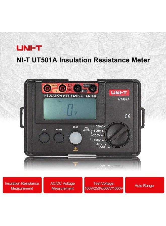 Happyroom Uni-T Ut501A 1000V Insulation Resistance Meter Ground Tester Megohmmeter Voltmeter W/Lcd Backlight - Image 4