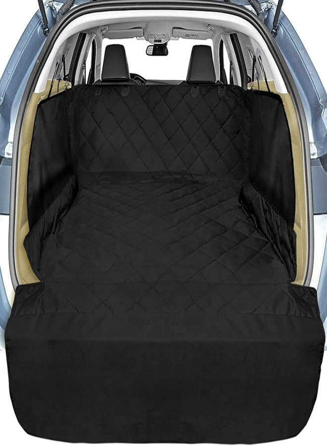 Veckle SUV Cargo Liner for Dogs, Water Resistant Trunk Cover with Side Flaps, Compact to Mid-Size Fit Cargo Area Protector with Bumper Flap for Smaller SUVs, Black - Image 1