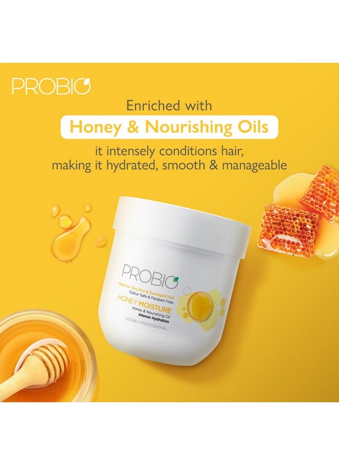 Godrej Professional - Probio Honey Moisture Hair Mask (200G) For Dry & Damaged Hair No Sulphate No Paraben No Sls No Sles With Honey & Nourishing Oil,1 Count - Image 1