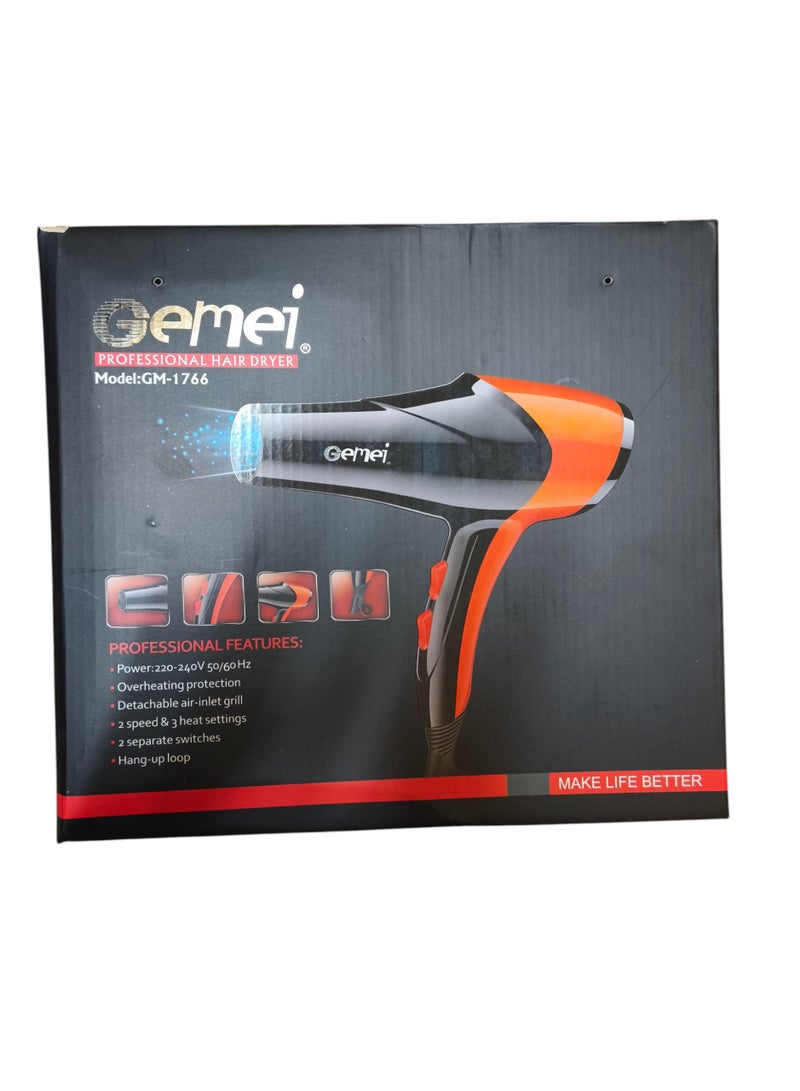 Gemei Professional Hair Dryer 2600W AC Motor - Image 2