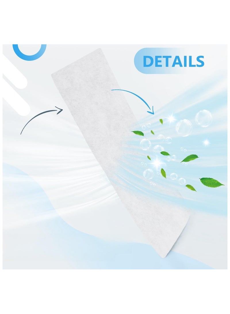 8 Pcs Air Conditioner Filter, 4 X 1 Ft Primary Purifying Air Filtration Cotton Air Vent Filter with 66 Magic Hooks Set for Helping Reduce, DIY Size Vent Media Roll, White  - Image 3