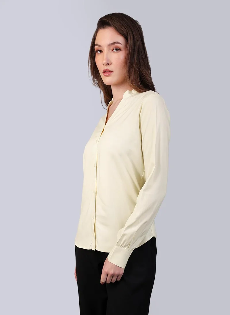 Urbano Fashion  Urbano Fashion Women's Butter Modal Viscose Full Sleeve Regular Fit Casual Solid Shirt with Mandarin Collar for Women | Best Price UAE