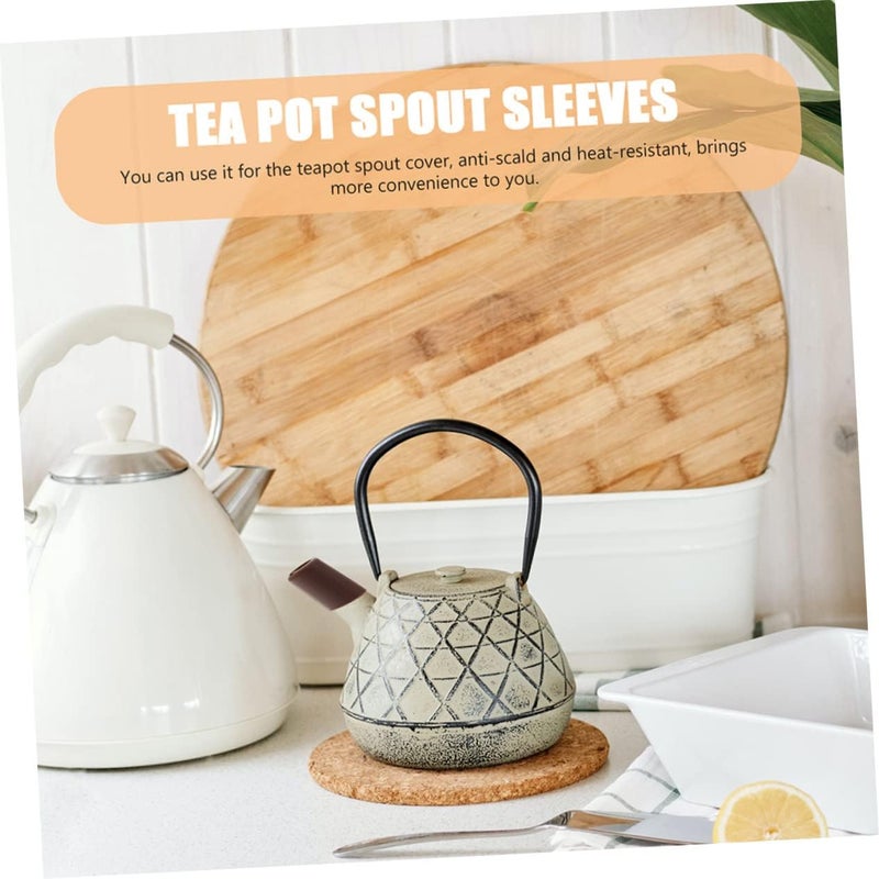 ABOOFAN 6pcs Tea Kettle Spout Covers Silicone Drip Catchers Teapot Spout Protectors Leakproof Heat Resistant Simple Design - Image 5