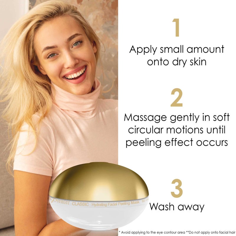 Premier Dead Sea Refining Facial Peeling gel skin care face mask, Classic collection, soft and gentle face scrub exfoliator, Deep cleans, removes dead skin cells and blackheads, anti-aging, 2.04 Fl oz - Image 4