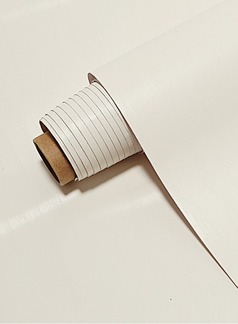 White Wood Contact Paper, Peel and Stick Self-Adhesive Wallpaper, Extra Thick, Decorative Vinyl Waterproof, 1000 x 40cm - Image 1