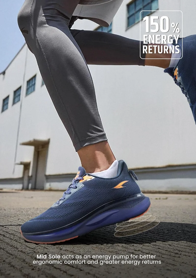 أسيان Navy Orange Running Shoes for Men and Boys