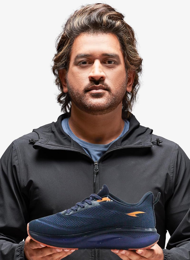 Asian Navy Orange Running Shoes for Men and Boys - Image 2