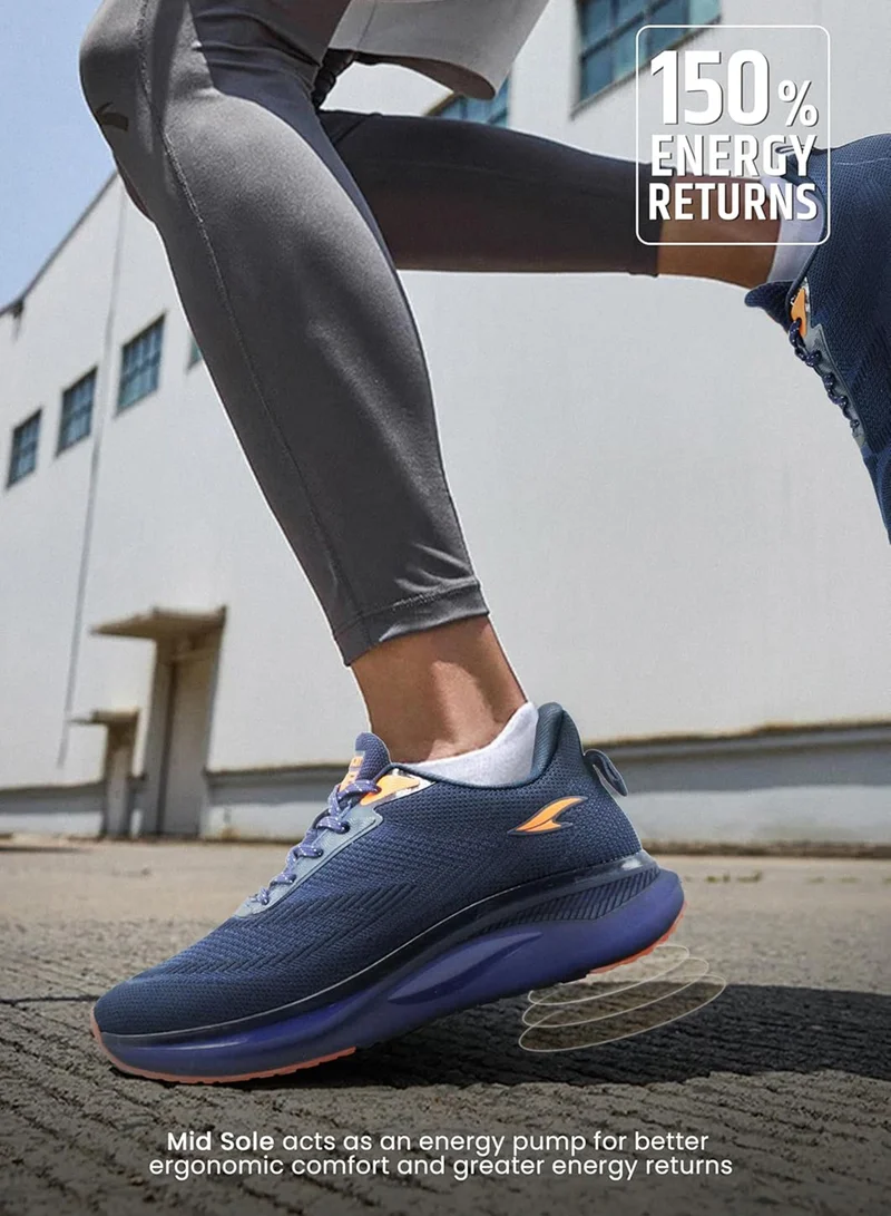 Asian  Navy Orange Running Shoes for Men and Boys for Men | Best Price UAE