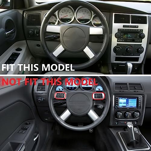 crosselec Carbon Fiber Interior Steering Wheel Trim Cover for 2008-2010 Dodge Challenger for 2006-2010 Charger for 2005-2007 Magnum - Image 2