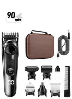 5-in-1 Beard & Hair Trimmer for men,Safe All-in-One Style Kit for Body,Manscaping,Face,Nose Hair Clippers & More,Gifts for Men