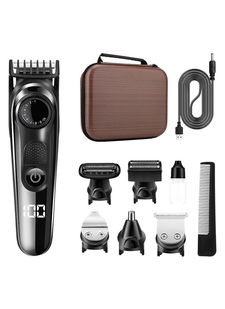 5-in-1 Body Trimmer for Men,ShowerProof Body Shaver Groomer for Sensitive Areas,Safe All-in-One Style Kit for Body, Underarms, Beard, Face, Nose Hair 