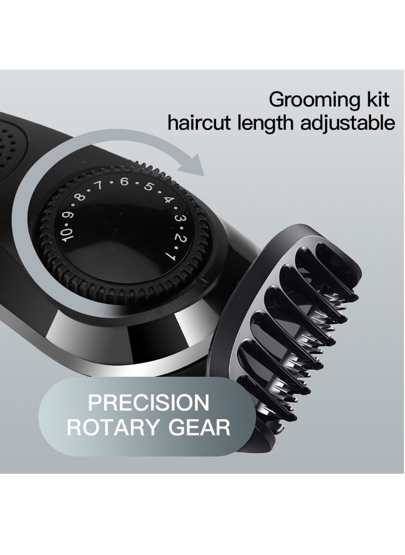 DOSCHER - 5-in-1 Beard & Hair Trimmer for men,Safe All-in-One Style Kit for Body,Manscaping,Face,Nose Hair Clippers & More,Gifts for Men - Image 1