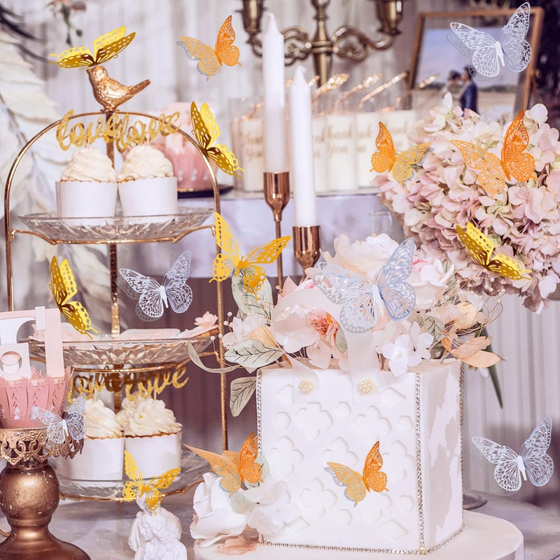 ساوروبيب SAOROPEB 3D Butterfly Wall Decor 72 PCS 3 Styles 3 أحجام قابلة للإزالة جدار جدار ديكور ملصق غرفة جدارية - Image 3