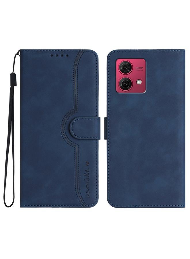 S-TOP Case For Motorola Moto G84 5G Heart Pattern Skin Feel Leather Phone Case - Image 1