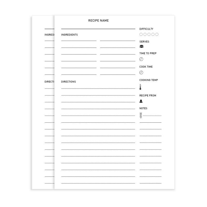 leeveel Blank Recipe Book to Write in Your Own Recipes, 5.6 X 8.2 Recipe Ring Binder with PU Leather Cover, Recipe Journal with 160 Recipes (80 sheets blank recipe papers) - Image 1