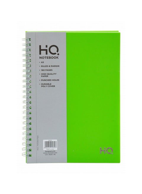 A5 Size Poly Wiro Notebook 160 Pages Green
