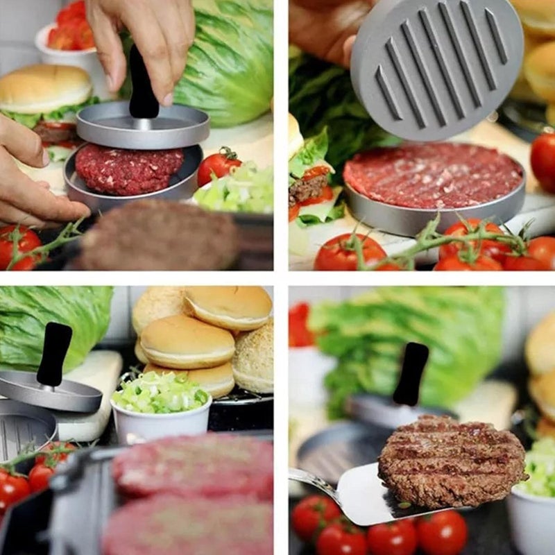 KHOLDI NonStick Aluminum Burger Press Patty Maker Mold for Barbecue Grill Stuffed Cheeseburger Burger Stuffer Beef  - Image 2