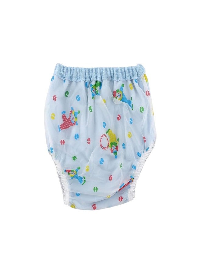 Reusable PVC Plastic Diaper Panties/Printed Baby Nappy Panties/Training Pants with Inner Towel Fabric & Outer Soft Plastic (0-6 Months Babies) (Multicolor, M, 4, Count) - Image 5
