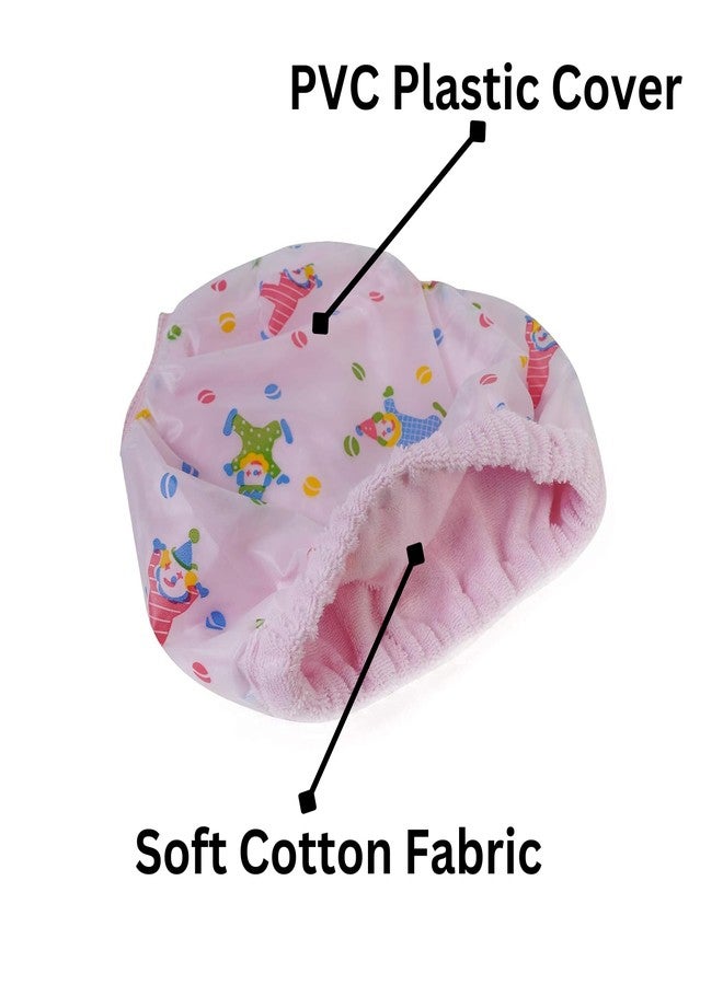 Reusable PVC Plastic Diaper Panties/Printed Baby Nappy Panties/Training Pants with Inner Towel Fabric & Outer Soft Plastic (0-6 Months Babies) (Multicolor, M, 4, Count) - Image 4