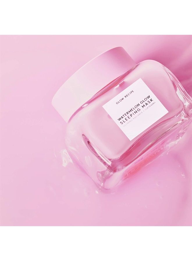 GLOW RECIPE قناع النوم المصغر بالبطيخ - قناع وجه مرطب ومصقل للمسام ليلاً مع AHA، حمض الهيالورونيك + مستخلص بذور اليقطين - قناع جل مضاد للشيخوخة لبشرة ناعمة ومتألقة (30 مل / 1 أونصة) - Image 4