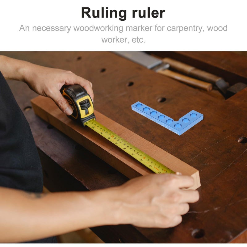 Aluminum Alloy Machinist Square 90 Degree Right Angle Carpenter Ruler Woodworking Measuring Tool - Image 4