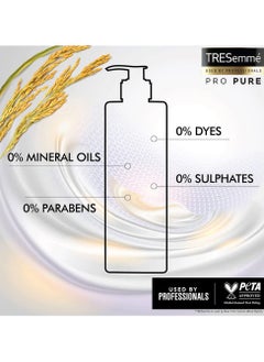TRESemmé Pro Pure Damage Recovery Shampoo, with Fermented Rice Water, Sulphate Free & Paraben Free, for Damaged Hair, 370 ml  - Image 3