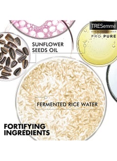TRESemmé Pro Pure Damage Recovery Shampoo, with Fermented Rice Water, Sulphate Free & Paraben Free, for Damaged Hair, 370 ml  - Image 2