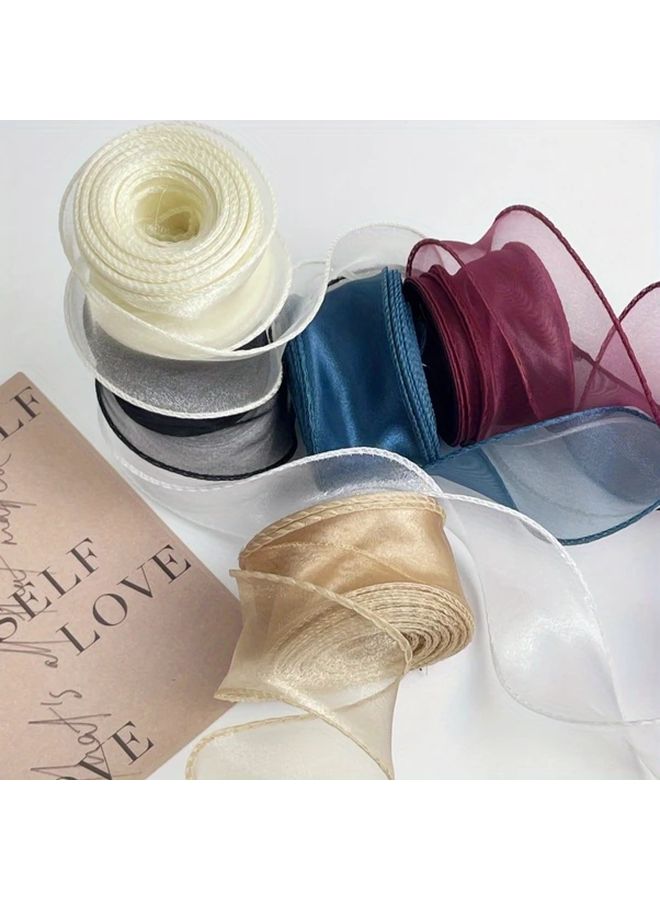 Purple Sheer Chiffon Ribbon 6 Rolls 1 6 Inch Wide 359 84 Inch Each For Gift Wrapping DIY Crafts Wedding Decor Hair Accessories - Image 3