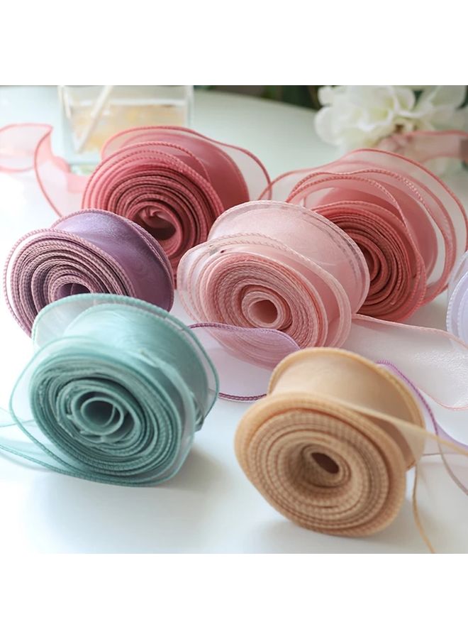 Purple Sheer Chiffon Ribbon 6 Rolls 1 6 Inch Wide 359 84 Inch Each For Gift Wrapping DIY Crafts Wedding Decor Hair Accessories - Image 2