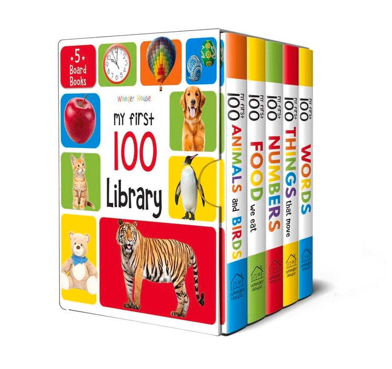 مكتبتي الأولى 100: مجموعة من 5 كتب تعليمية مبكرة للأطفال (تعليم منزلي | روضة أطفال | رضيع/طفل صغير) - Image 1