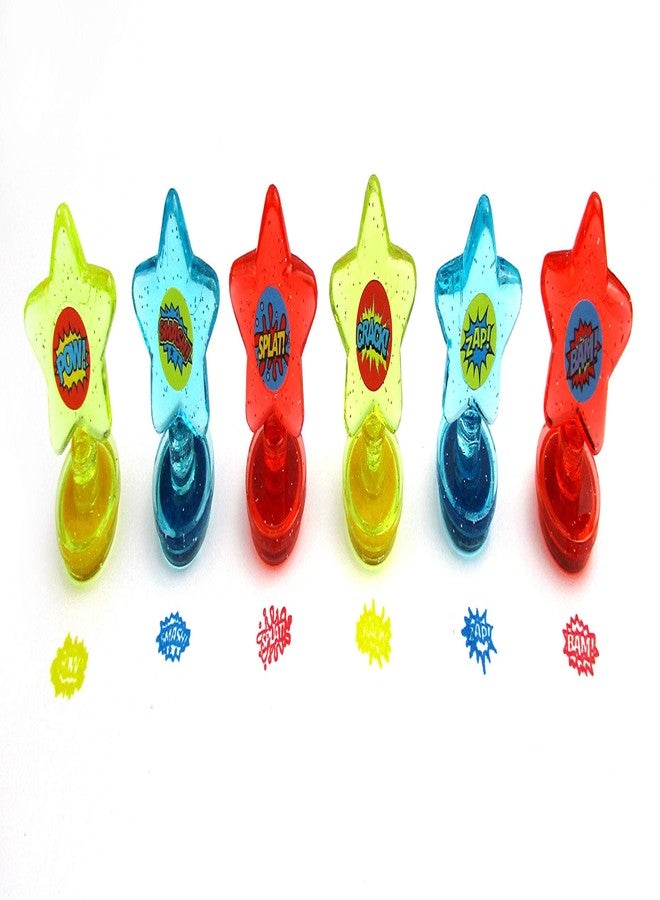 TINYMILLS 24 Pcs Superhero Rainbow Stackable Crayon with Stamper Topper - Image 5