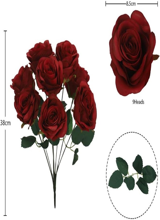 Pack 0f 6 Artificial Flowers Bunch, Lifelike Silk Red Rose Flower Bouquet, Durable And Realistic Fake Flowers - pzsku/Z734F598C6DE11550EF9BZ/45/_/1716204060/0a72f511-7162-4a67-911d-2edeebdd7c65