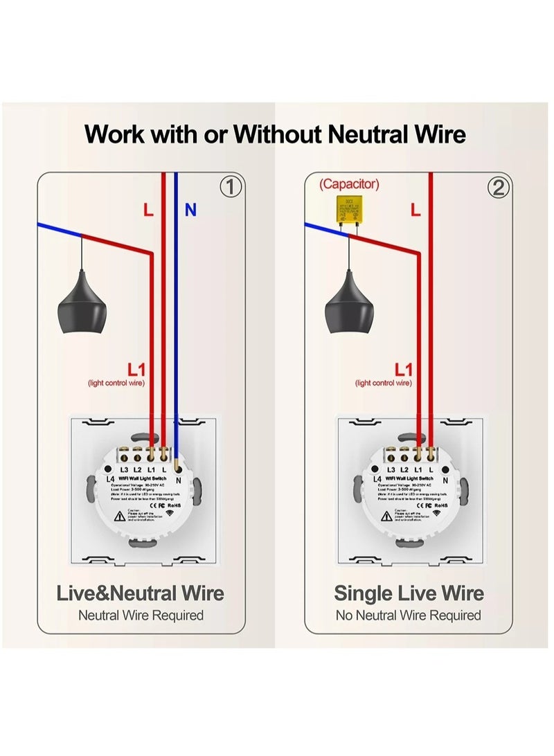 AROAQ Wi-Fi Smart Light Switch WiFi Device Works with Google - Image 5