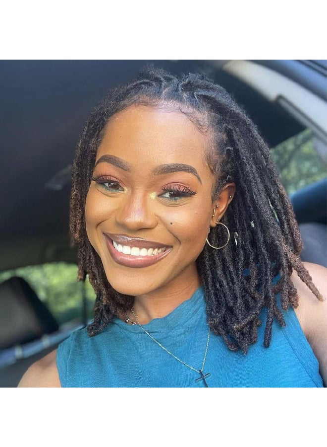 MIUULAAR Loc Extension Human Hair 02cm Thickness 6 Inch 100 Strands Natural Black Full Handmade Permanent Locs Can Be Dyed and Bleached for Women Men Kids Dreadlock Extensions Real Human Hair - Image 2