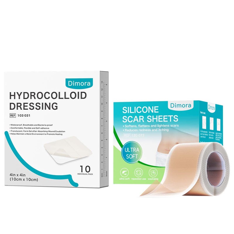 Dimora Hydrocolloid Wound Dressing  Silicone Scar Sheets - Image 1