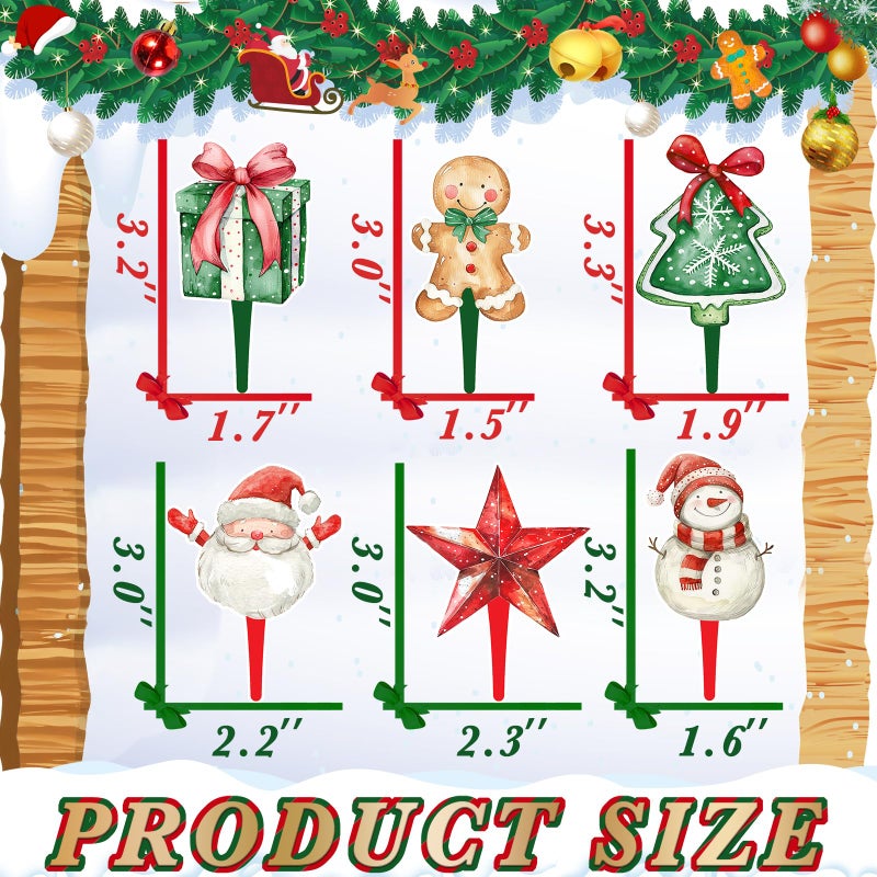 HaPiBiDesign 48 Pcs Christmas Cupcake Toppers - Festive Party Decorations for Christmas-Themed Birthdays  Baby Showers  and Holiday Cakes - Image 3