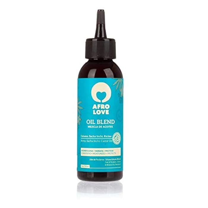 Afro Love Oil Blend Leave-In for Curly Hair – 4oz – Moisturizes & Conditions with Hemp, Sacha Inchi, and Castor Oil – Paraben-Free, Silicone-Free, Nourishes and Protects Hair & Scalp - Image 1