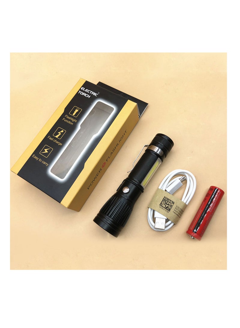 Flashlight led with cob usb rechargable - Image 2
