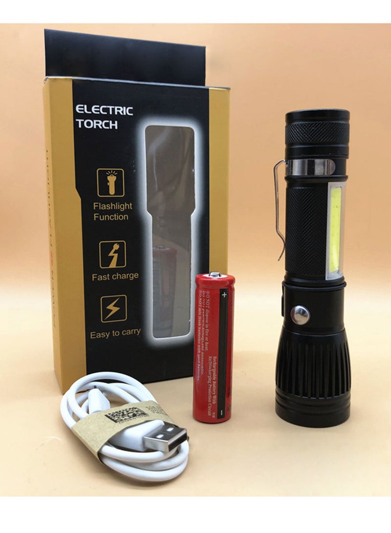 Flashlight led with cob usb rechargable - Image 3