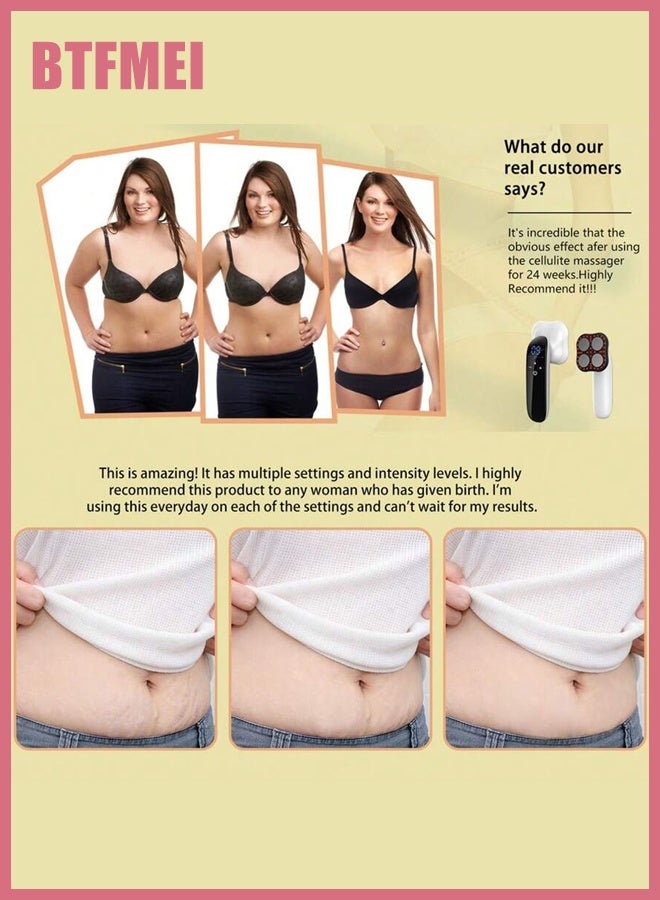 BTFMEI 4 Heads Body Slimming Massager Deep Tissue Massager, Electric Cordless Body Shaping Machine Hhandheld Fat Burning Device for Arms Legs Back Belly Thigh Hip (Pro Max Version) - Image 5